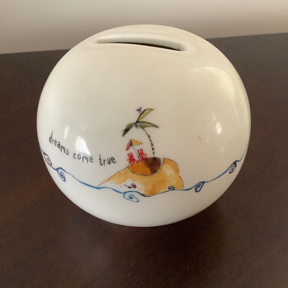 Natural Life Dreams Come True Beach Penny PiggyBank
